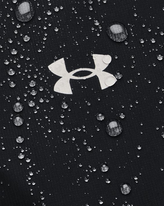 Men's UA OutRun The Rain II Jacket in Black image number 8